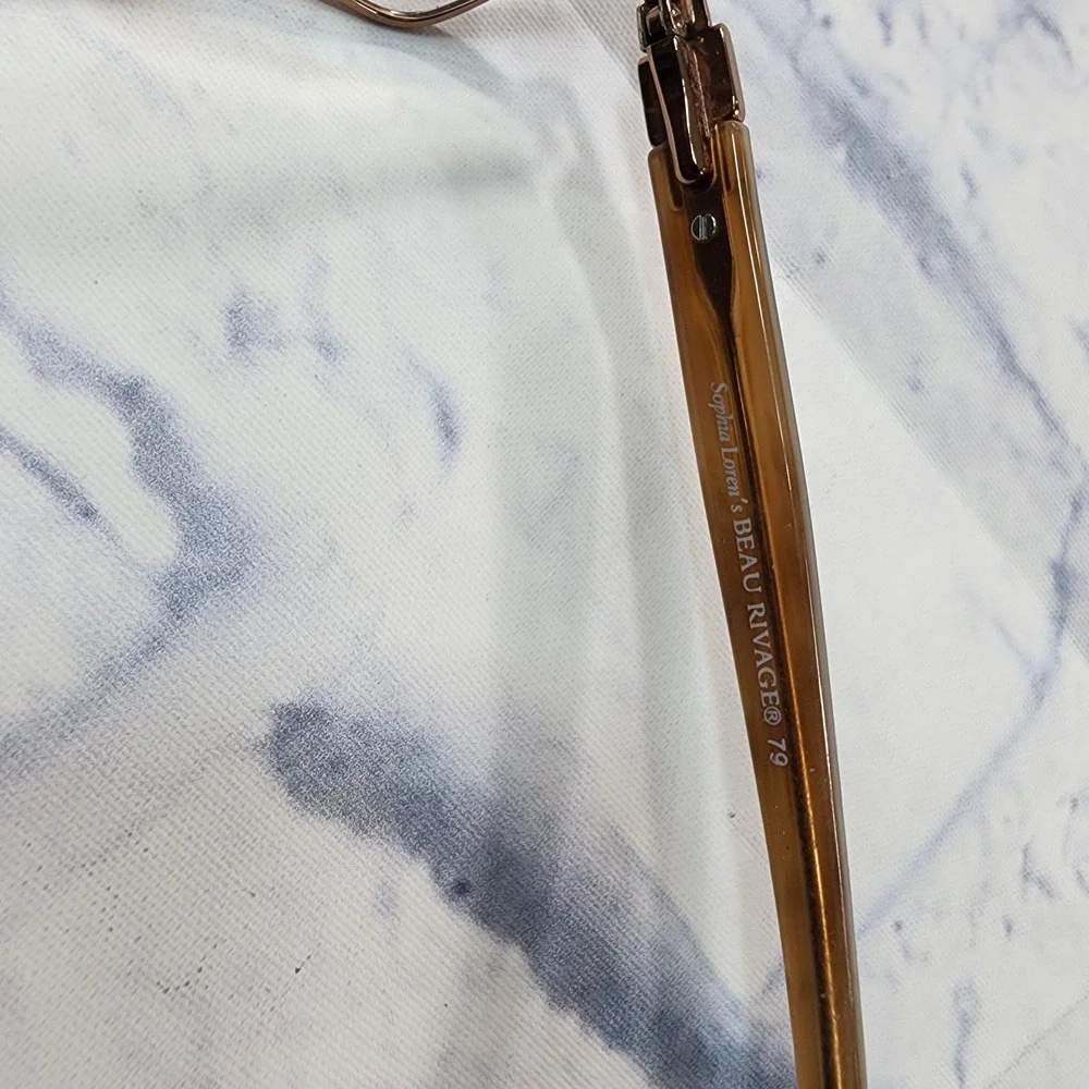 Sophia Loren's Beau Rivage 79 Zyloware Eyeglasses Brown 52/17/135 FRAMES ONLY
